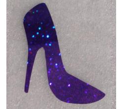 1  Buegelpailletten Schuh Hologramm lila